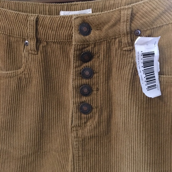 NWOT Sky and Sparrow Light Brown Corduroy Mini Skirt with Frayed Hem Size 9 - Picture 13 of 15